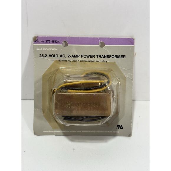 NOS Radio Shack 25.2 volt AC 2 amp Power Transformer # 273-1512A - Picture 1 of 3